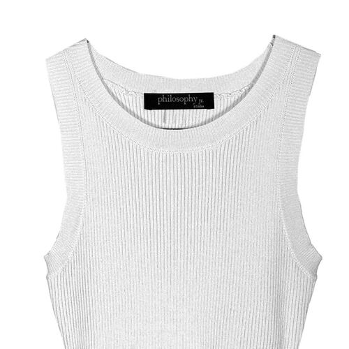 Playera para mujer, lisa Philosophy Jr talla mediana color blanco modelo CR2116