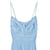 Vestido corto para mujer, con encaje y olanes Philosophy Jr talla chica, color azul claro, modelo 4487DY
