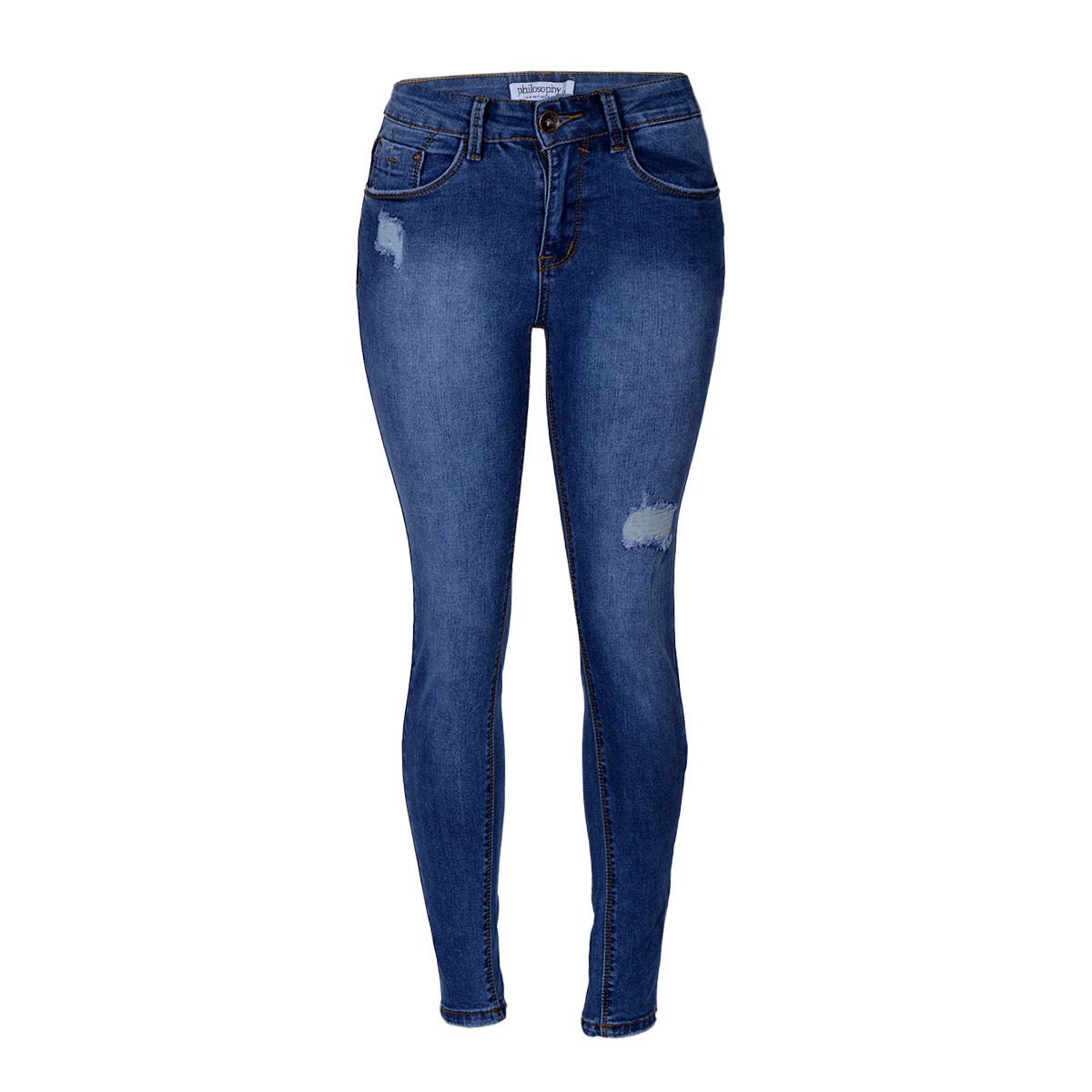 Pantalon rasgado mujer hot sale