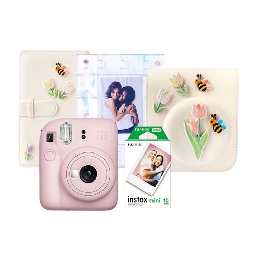 Kit Cámara Fuji Mini 12 Rosa