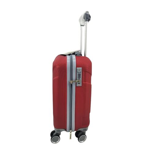 Maleta de Viaje con Ruedas y Portavaso Rojo 28" Compass