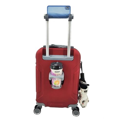 Maleta de Viaje con Ruedas y Portavaso Rojo 28" Compass
