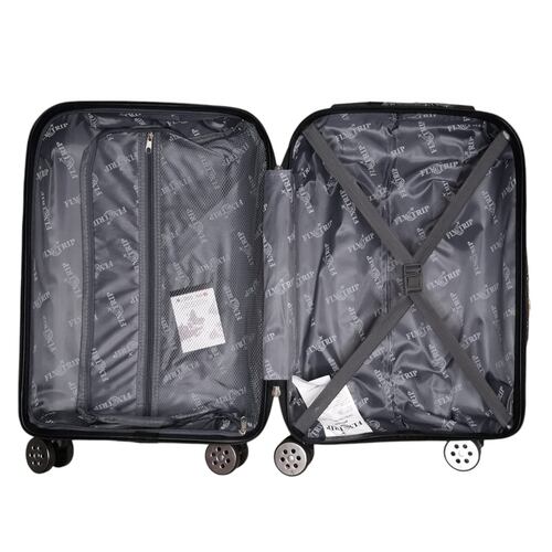 Set 2 Maletas de Viaje con Ruedas 18" Plata y Rojo Fly&Trip
