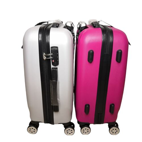 Set 2 Maletas de Viaje con Ruedas 20" Plata y Rojo Fly&Trip