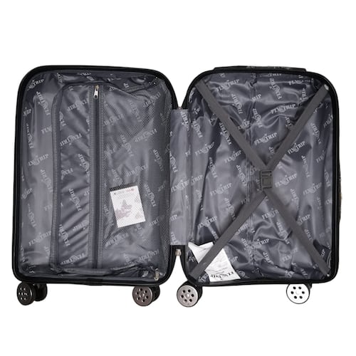 Set 2 Maletas de Viaje con Ruedas 20" Plata y Rojo Fly&Trip
