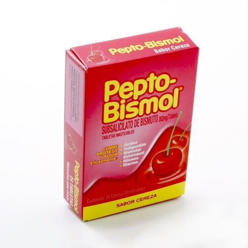 Pepto-Bismol 24 Tabletas Masticables Sabor Cereza