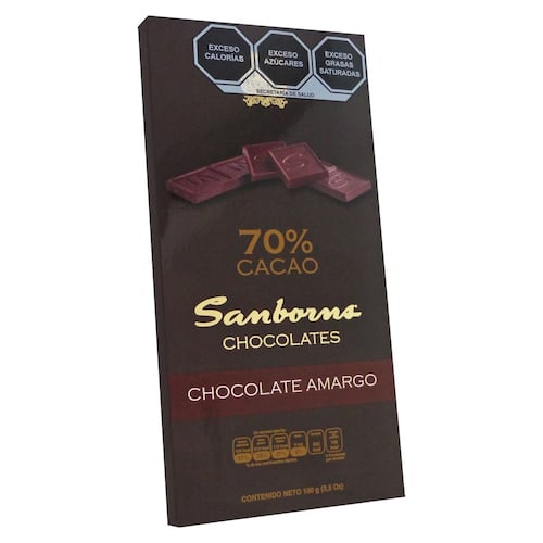 Tablilla chocolate oscuro 70% cacao 100 gramos