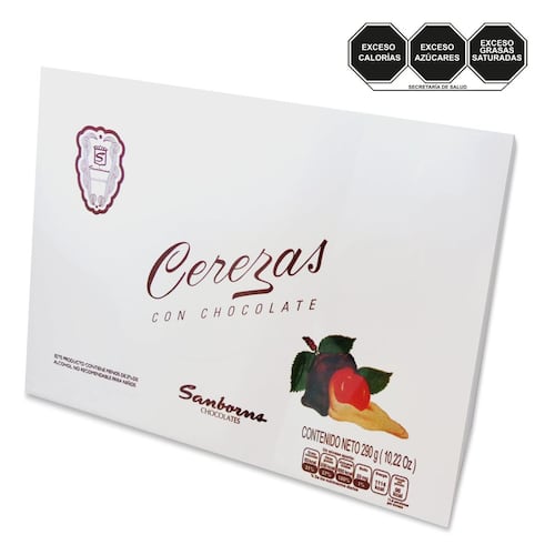 Caja Blanca Cereza Sanborns Chocolate