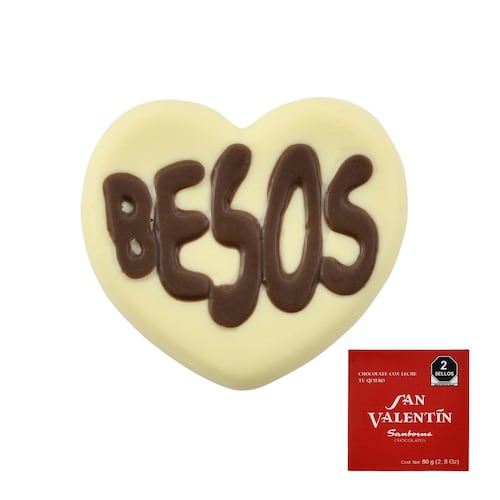 Chocolate Blanco Corazón Besos