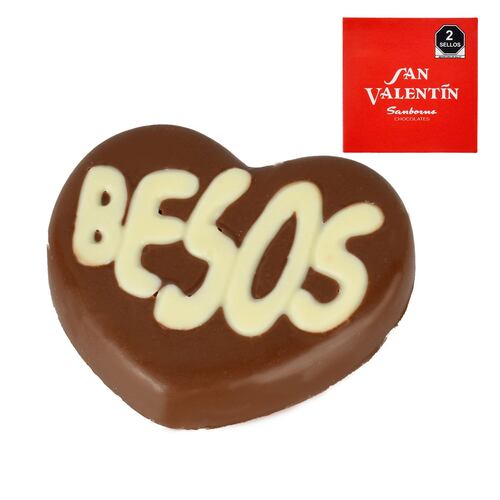 Chocolate Con Leche Corazón Besos