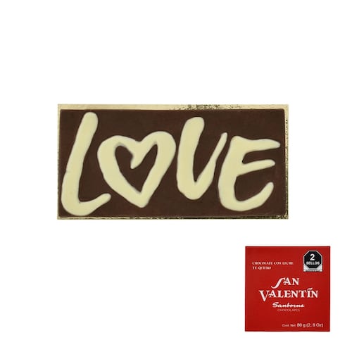 Tablilla Chocolate Con Leche Love