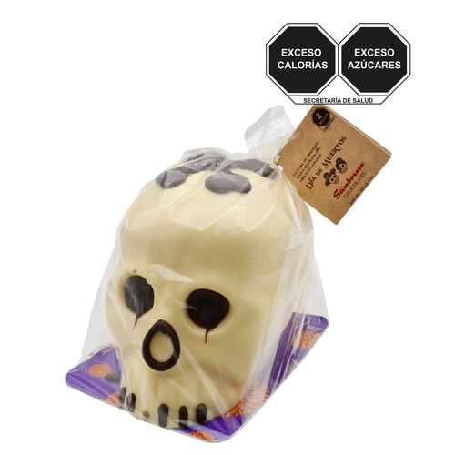 Calavera de Chocolate Blanco en Bolsa no. 5