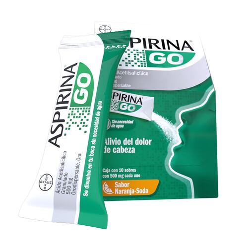 Aspirina Go 10 Sobres 500 mg c/u