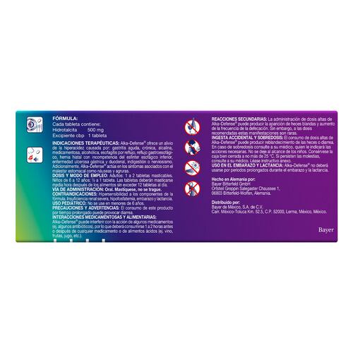 Alka-Defense 20 Tabletas Masticables