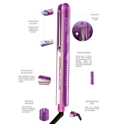 Alaciadora Para Cabello Termoprotect De Caolín