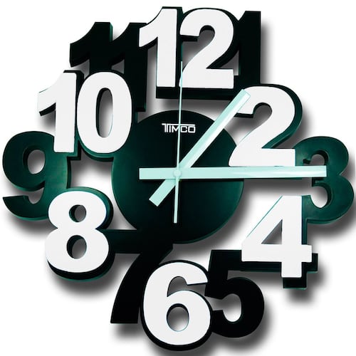 Reloj de Pared Timco, numero 3D LOC-BLA
