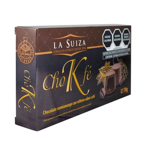 Chocolate Semi-Amargo con Relleno Sabor CafeLa Suiza 70G