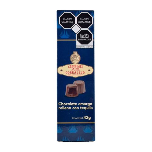 Chocolate Amargo Relleno c/Tequila Reposado La Suiza 30g