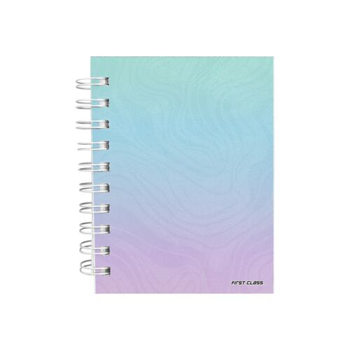 Cuaderno de Raya Engargolado Pocket de Tapa Dura con 160 Hojas FIRST CLASS