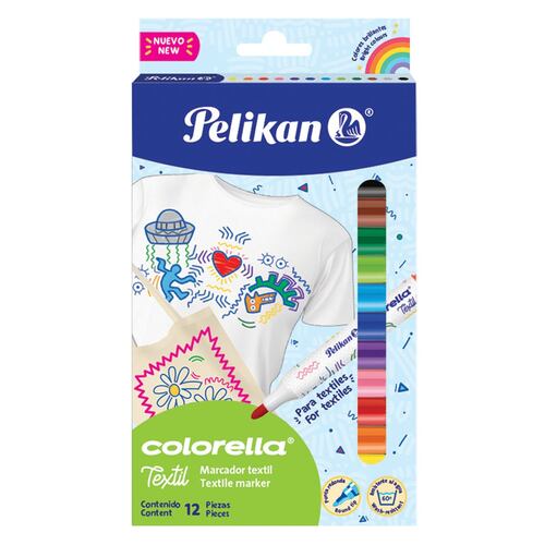 Marcador textil Colorella 12 piezas Pelikan multicolor