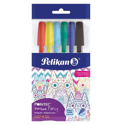 Bolígrafos con tinta semigel 6 piezas Pelikan
