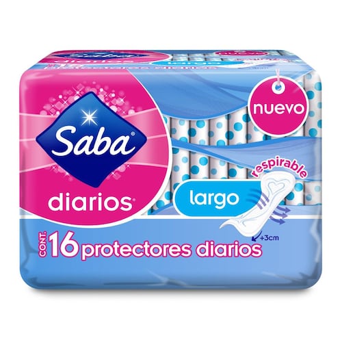 Protectores Diarios Saba Diarios Trad Largo 24 x 16 s