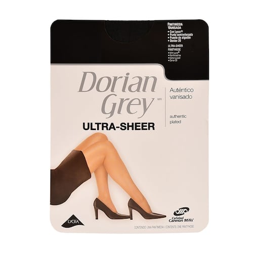 Pantimedia Dorian Grey Ultra Sheer vanisada 275 extragrande negro dama