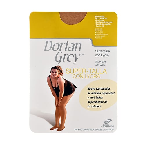 Pantimedia Dorian Grey super talla punta semireforzada 4012 chica natural dama