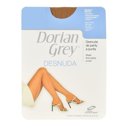 Pantimedia Dorian Grey Desnuda grosor transparente modelo 208 color natural talla extragrande dama