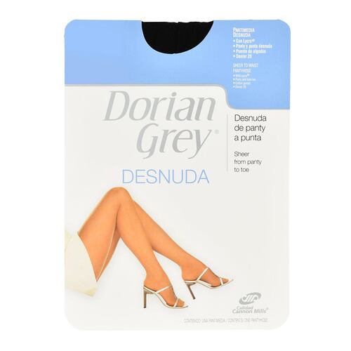 Pantimedia Dorian Grey Desnuda grosor transparente modelo 208 color negro talla chica dama