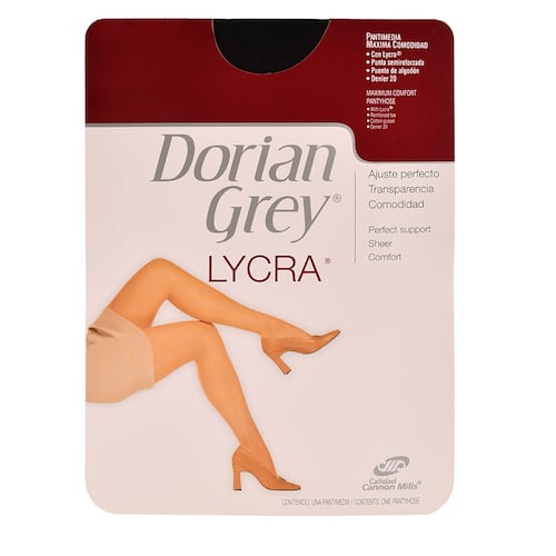 Pantimedia Dorian Grey Lycra punta semireforzada 203 mediana negro dama