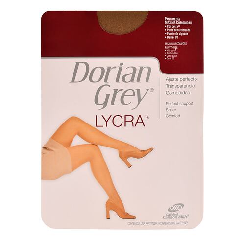 Pantimedia Dorian Grey Lycra punta semireforzada 203 extragrande juvenil dama