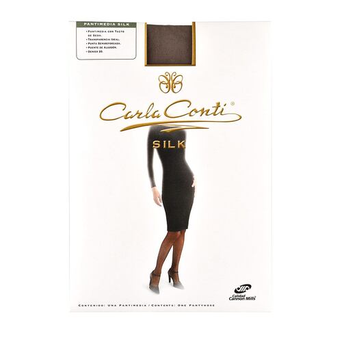 Pantimedia Carla Conti Silk tacto de seda 302 grande quicksilver dama