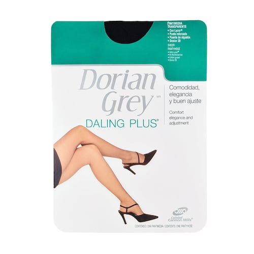 Pantimedia Dorian Grey Daling Plus punta reforzada 207 grande negro dama