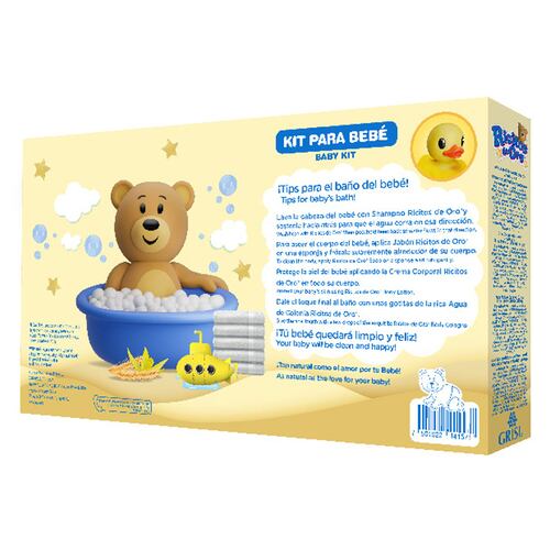 Mini Kit de Avena y Vainilla Higiene Bebé con 4 Piezas Ricitos de Oro