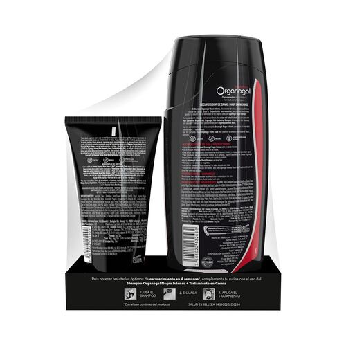Kit Shampoo y Tratamiento en crema Negro Intenso Organogal