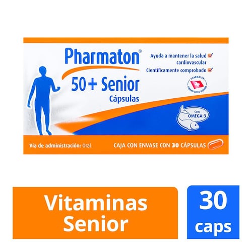 Pharmaton 50 + senior vitaminas 30 caps. 250 mg