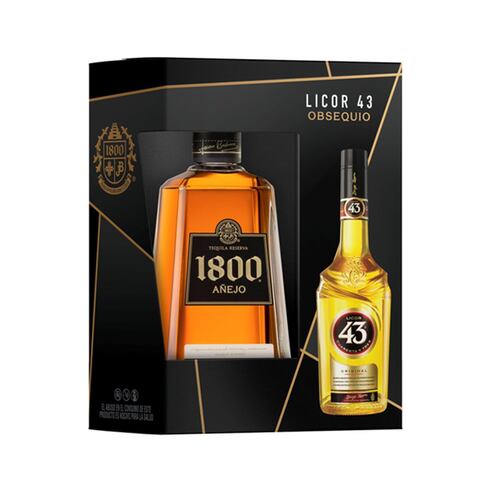Tequila 1800 Añejo 700 ml + Licor 43 375 ml