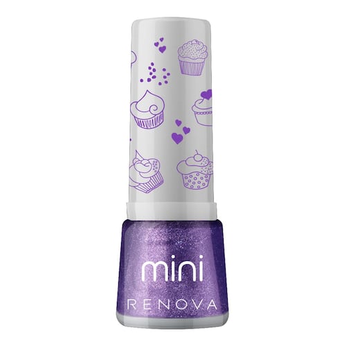 Esmalte Renova Mini Angela Morado Glitter