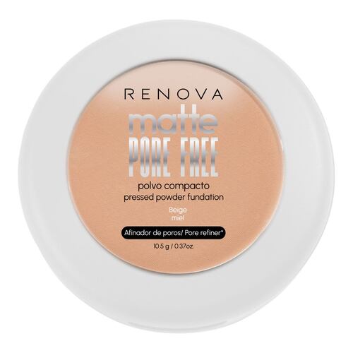 Polvo Matte Pore Free Beige Miel Renova