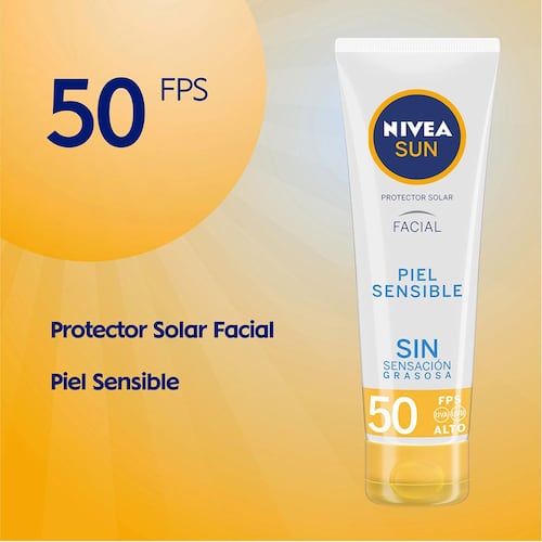Nivea Sun Protector Solar Facial Piel Sensible Fps 50