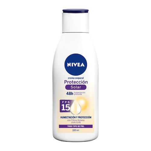 Crema Corporal Humectante con Vitamina E y Aloe, Protección UV Fps15, 48 horas Humectación Profunda, 100 ml