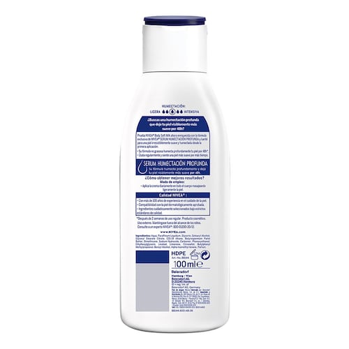 Crema Corporal Humectante con Vitamina E y Aloe, Protección UV Fps15, 48 horas Humectación Profunda, 100 ml