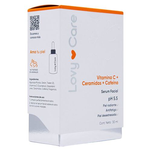 Serum Facial Vitamina C-Ceramidas-Cafeína Juveternal 30 ml