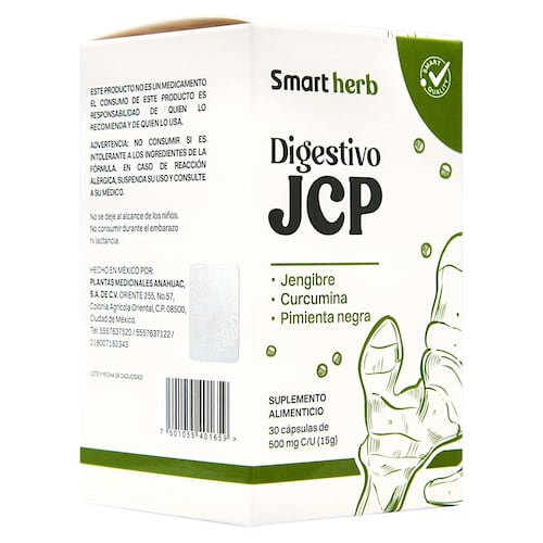 DIGESTIVO JCP  (JENGIBRE, CURCUMA Y PIMIENTA NEGRA) 30 CAPS.