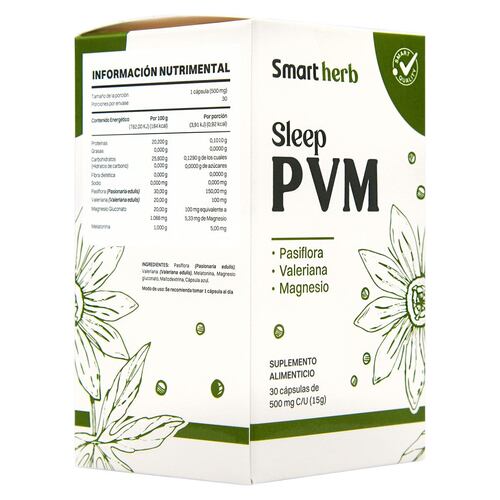 SLEEP PVM  (PASIFLORA, VALERIAN Y MAGNESIO) 30 CAPS