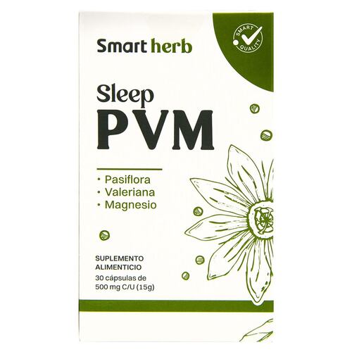 SLEEP PVM  (PASIFLORA, VALERIAN Y MAGNESIO) 30 CAPS