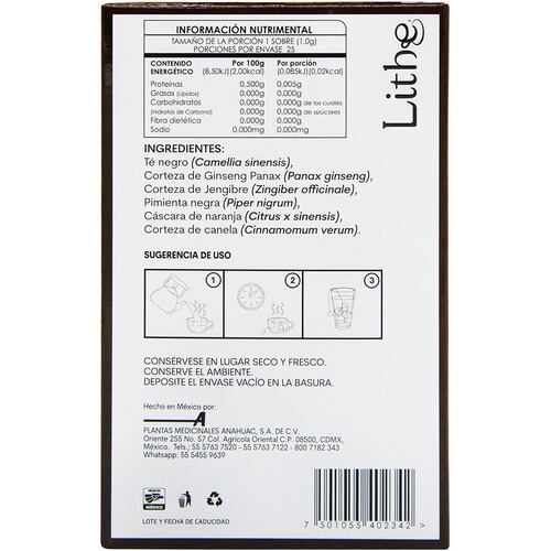 Té Negro Impulso Energético Lithe