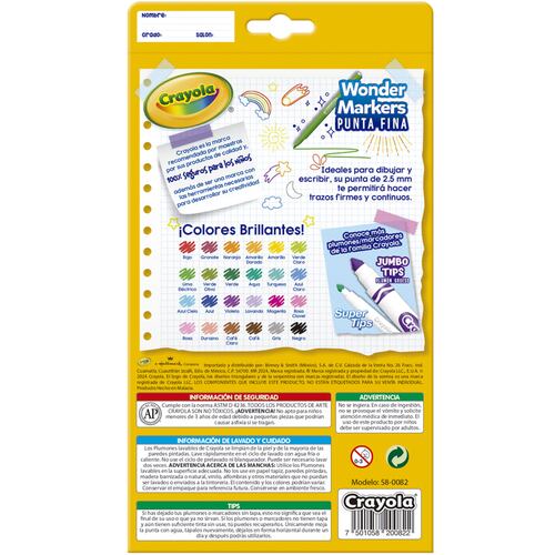 Set de Plumones CRAYOLA de 24 Piezas Wonder Markers