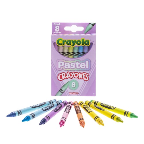8 Crayones Tonos Pastel Crayola